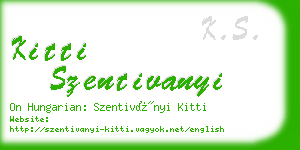 kitti szentivanyi business card